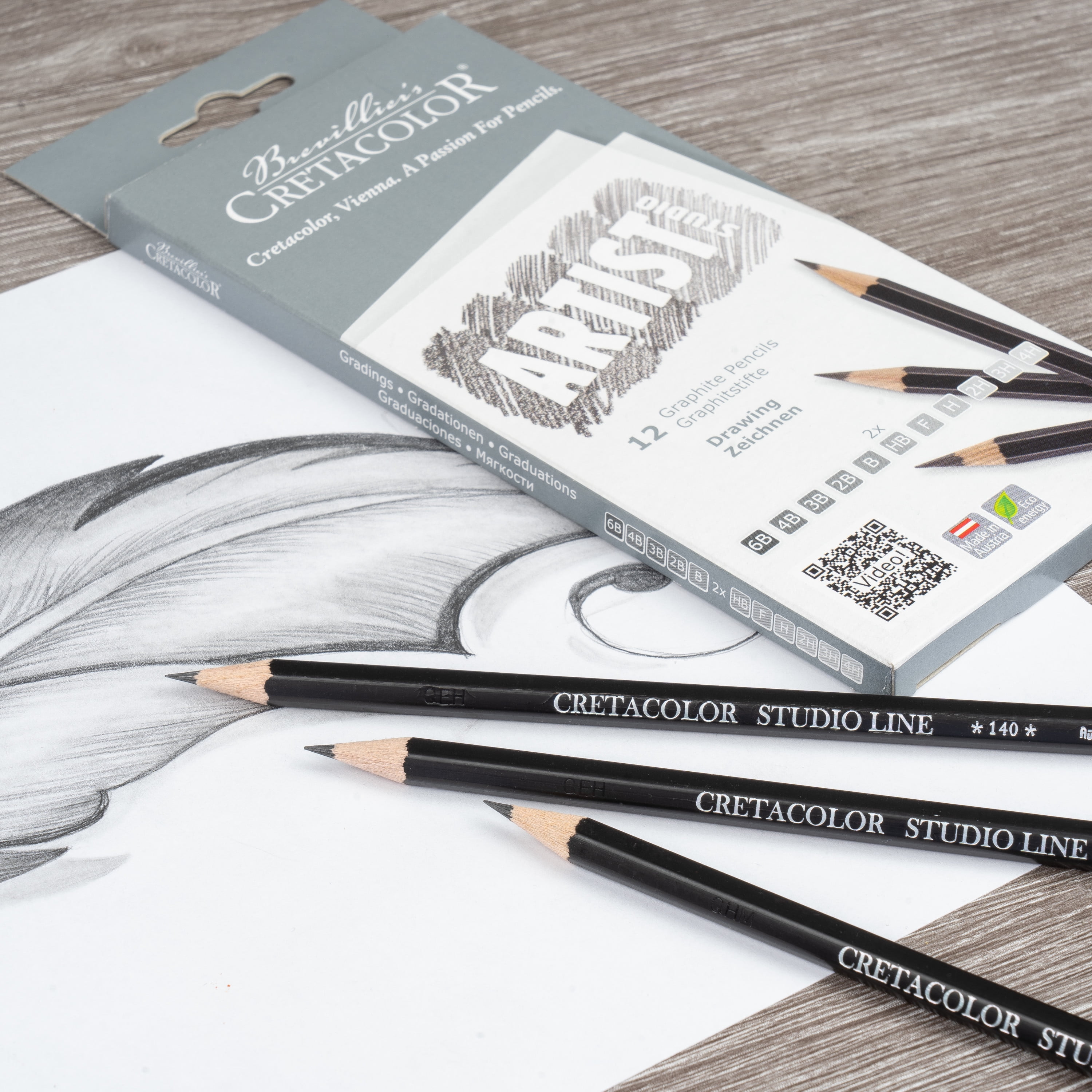 12-piece Tech Artist Graphite Pencil Set @ Raw Materials Art Supplies
