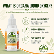 Organa Liquid Oxygen Drops Supplement, 2 Ounce, 100% Natural, Premium & Stabilized