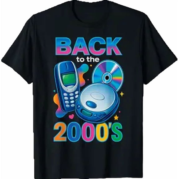Back to The 2000s Retro Design Vintage Theme Party T-Shirt