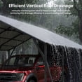 thumbnail image 6 of VENTOPYR 20 ft X 23 ft 2-in-1 Carport with Storage Shed, Heavy Duty Steel Frame Car Canopy with 10 x 3 ft Tool Shed, Dark Gray, 6 of 13