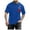 Blue, variant on LUOGENLI Male T-shirts for Mens Men's Graphic Tees Vintage T Shirts Floral Letter Print Crewneck Short Sleeve T Shirts Casual Summer Mens T-shirts Graphic Tees Summer Clothes Green M