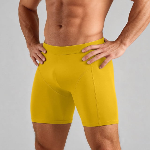 Men's Daily Comfort Long Leg Briefs with Breathable Soft Blend and Supportive Pouch for All Day Wear