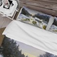 thumbnail image 4 of Designart 'Winterscene With Cottage Covered In Snow' Juego de Funda Nórdica Campestre, 4 of 5