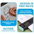 thumbnail image 3 of Papel de transferencia para tatuajes Autdor, 50 hojas A4, térmico, 3 of 7
