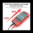 thumbnail image 2 of FS2202 Auto Range Multimeter 9999 Counts TRMS AC DC Voltmeter Amp NCV Resistance Capacitance Transistor Tester Red,1 x multimeter 1 pair x test leads 1 x temperature probe,Red, 2 of 8