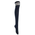 thumbnail image 6 of Lian LifeStyle Women's 5 Pairs Adorable Comfortable Soft Thigh High Over Knee High Cotton Socks Size 6-9 L1022(Black,DG,Khaki,White,Navy), 6 of 7