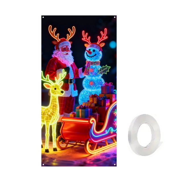 Outside Christmas Decorations Christmas Door Cover Decoration Christmas Door Cover Door Hanging Party Decoration Door Cover Tapestry Christmas Door Decorations