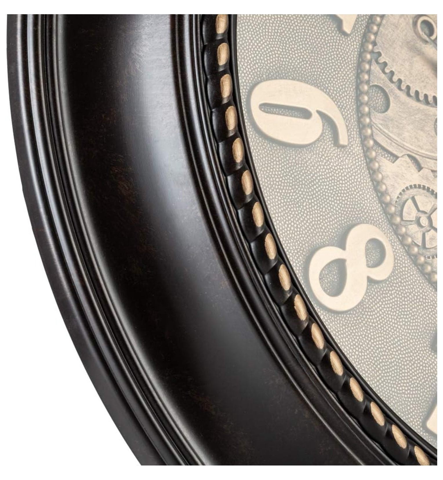 Rodalben Giant Decorative Light-Weight 24-inch Wall Clock Silent, Non-Ticking, 3-D Aluminum Dial, Easy-to-Read, Quartz Battery Operated, Glass Face Cover Bronze