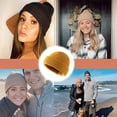thumbnail image 5 of 1. SUAVE Y LIGERO: paquete de 2 gorros de moda incluidos, hechos de poliéster, viscosa y nailon de alta calidad, súper más suaves que los gorros acrílicos normales. La magnífica tecnología de punto, 5 of 5