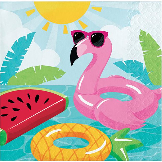 Creative Converting 356087 5 x 5 Po Piscine Flotteurs Boisson Serviette de Table