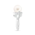 thumbnail image 3 of ANGARA Freshwater Cultured Pearl Olive Leaf Vine Ring in 14K White Gold for Women | June Birthstone, Birthday, Anniversary, Jewelry Gift for Women | Pearl Ring, 3 of 8