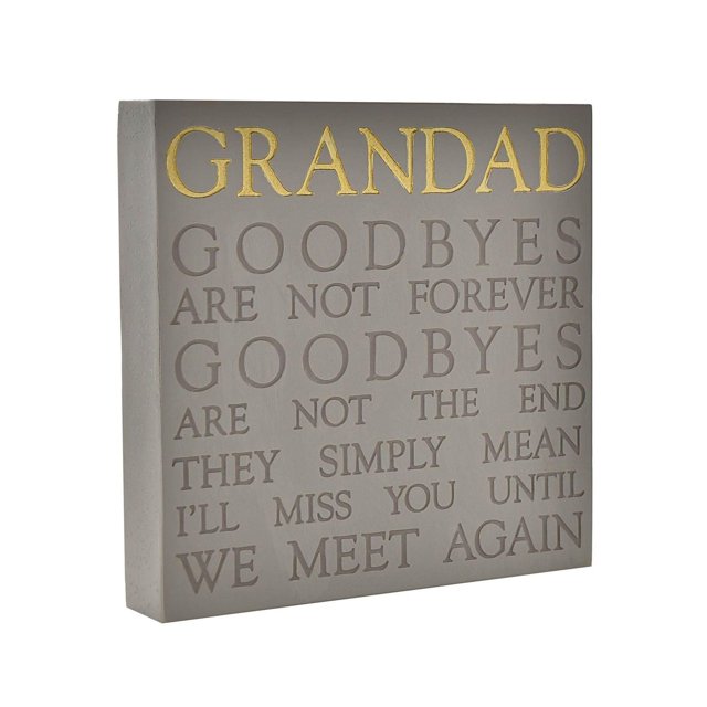 Plaque Carrée Commémorative « Thoughts of You » - Grand-Papa