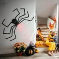 thumbnail image 2 of shiyou- , Araignée d'Halloween avec Yeux Lumineux - 4 Pieds, Accessoire Araignée Poilue avec Yeux Rouges Géants LED / Décorations d'Halloween Porte Intérieur Extérieur / Décoration Murale Araignée, 2 of 4