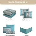 thumbnail image 4 of Kath 7 Piece Comforter Set, Queen, Blue, 4 of 4