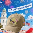 thumbnail image 2 of Eagle – United States 250th Anniversary Hat, Adjustable Anniversary Printed Patriotic Baseball Cap for Men Women Multi (4pcs, Beige), 2 of 8