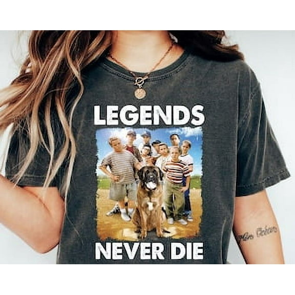 Tiny Nest Retro Comfort 1990S Sandlot Legends Never Die Shirt, Baseball T-Shirt, Baseball Squad Crew Shirts, Baseball Team Tee, Baseball Movie Shirt Shirt For Boy, Girl, Gift For Friend