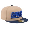 thumbnail image 3 of Men's New Era Tan New York Giants  Wordmark Logo Main 59FIFTY Fitted Hat, 3 of 6