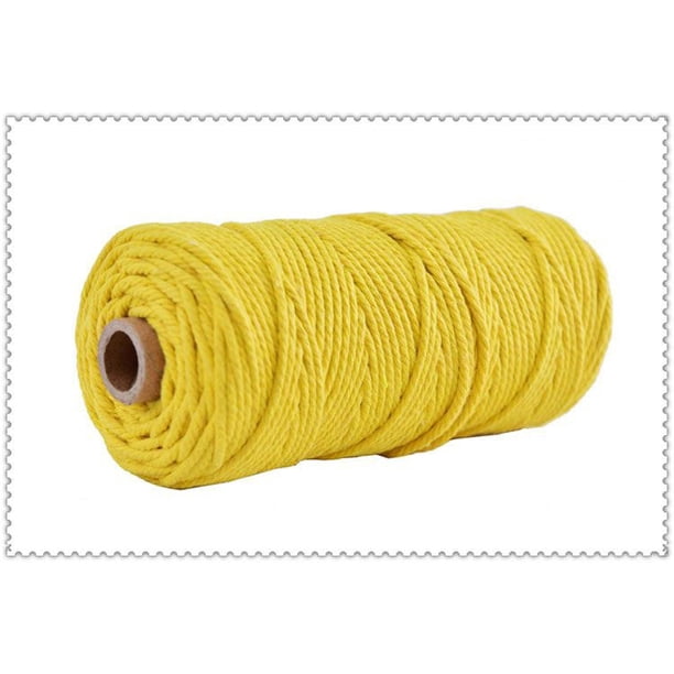 Cuerda de algodón de 100% de 3mm, cuerda de colores, cuerda de macramé artesanal trenzada Beige, textil para el hogar DIY, suministro decorativo para bodas, 110 yardas Xemadio 2028904-3
