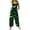 Green, variant on Women's Halloween Jumpsuits Castle Pumpkin Wide Leg Backless Funny Rompers Skull Bat Halter Spooky Overalls, 2XL