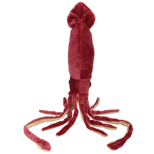 Muñeco de calamar, lindo animal marino grande, peluche de pulpo, peluche suave, color rojo