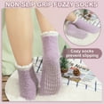 thumbnail image 4 of Loritta Fuzzy Socks for Women Slipper Socks Winter Warm Cozy Socks with Grippers Womens 6 Pairs Size 5-9, 4 of 6