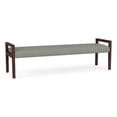 thumbnail image 1 of Pemberly Row Waiting Reception 3 Seat Bench Wood Frame in Gray, 1 of 5