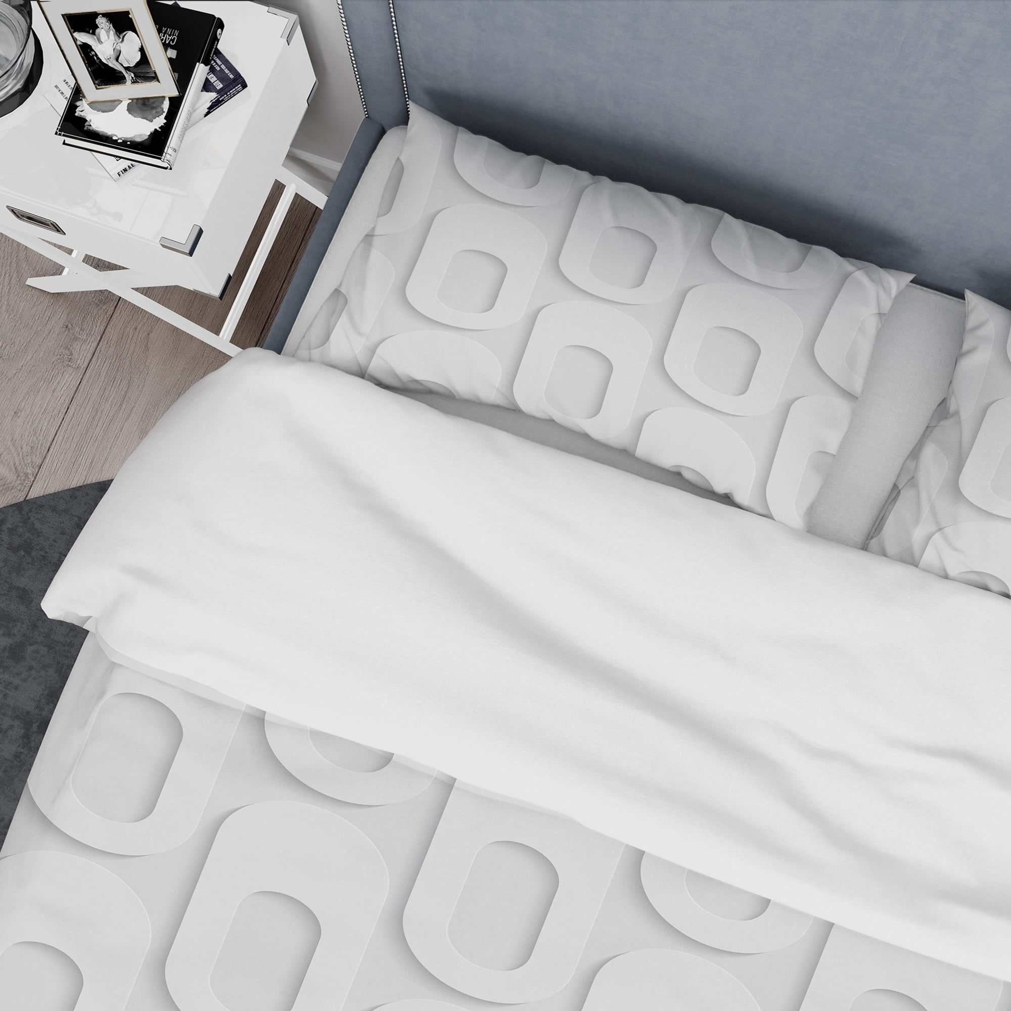 Designart 'Curved Shape Pattern' Scandinavian Duvet Cover Set