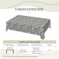 thumbnail image 2 of Rectangle Tablecloth with Wave Lace 60x84 Inch, Vintage Black White Checkered Rectangular Table Cloths Waterproof Table Cover Decorative Table Cover for Dining, Parties, Camping, 2 of 8