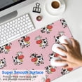 thumbnail image 4 of Long Mouse Pads for Desk,Pink Cow Bell Pattern Desk Mats on Top Of Desks, Desk Mouse Pad Extra Large with 3mm Non-Slip Base and Stitched Edge for Gaming,Office,Work,Home 31.5"x11.8", 4 of 6