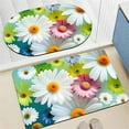 thumbnail image 2 of Floral Tech Fabric Bath and Entry Mat Set Super Absorbent Non 2 Piece Doormat for Indoor Household Use 2PCS, 2 of 5