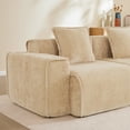 thumbnail image 5 of Jopath 78" Sofa Couch for Living Room,Sofa Velvet Deep Seat Couch with Wide Armrest,Light Camel, 5 of 14