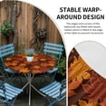 thumbnail image 2 of Orange Fall Round Tablecloth for 36-44 Inch Tables,Fitted Table Cover with Elastic Edge,Autumn Maple Leaf Botanical Thanksgiving Waterproof Outdoor Table Cloth Protector for Patio Garden Dinner, 2 of 9