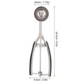thumbnail image 3 of Versatile 44mm Stainless Steel Ice Cream Scoop, Mirror-Finished Fruit Melon Baller, Ergonomic Spring-Loaded Handle for Kitchen Efficiency, 3 of 5