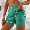thumbnail image 5 of Mnuaqn Women's Plus Size Swim Shorts Quick Dry Beach Boardshorts Swimwear Bottom Trunks with Pockets 2026 (Green, S), 5 of 9