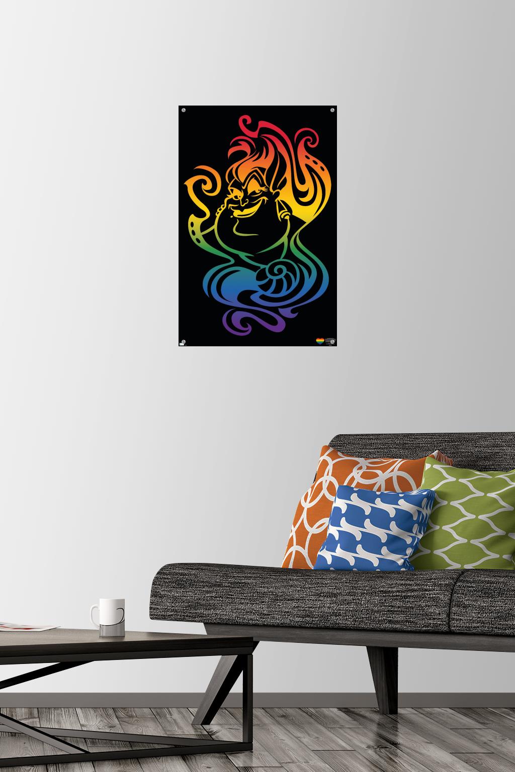Disney Villains - Ursula Pride Wall Poster with Push Pins, 14.725" x 22.375"