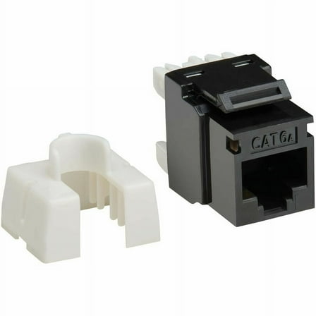 Eaton Tripp Lite Series Cat6a Keystone Jacks, 25 Pack, 4PPoE Compliant, 110/Krone, 568A/B, RJ45 Ethernet, Black, TAA