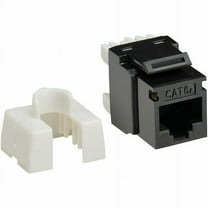 Eaton Tripp Lite Series Cat6a Keystone Jacks, 25 Pack, 4PPoE Compliant, 110/Krone, 568A/B, RJ45 Ethernet, Black, TAA
