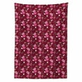 thumbnail image 2 of Floral Tablecloth, Romantic Design of Lilies Butterflies and Other Flowers Vintage Garden Art, Rectangle Satin Table Cover for Dining Room and Kitchen, 60" X 90", Maroon Multicolor, by Ambesonne, 2 of 2