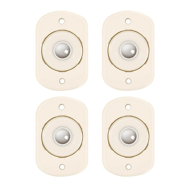 4 ruedas giratorias autoadhesivas con rotación de 360 grados para dormitorio Blanco