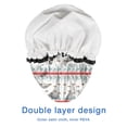 thumbnail image 4 of Shower Caps,Christmas Tree and Bird Pattern Waterproof Shower Cap for Women 4 Pieces,Double Reusable Hair Cover for Shower PEVA Elastic Stretch Hem, 4 of 7