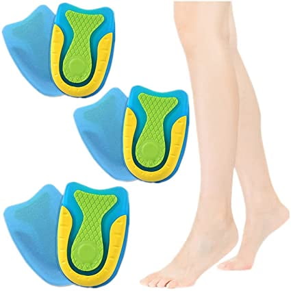 Almohadillas de talón de gel de silicona liwang Fascitis plantar Juego de 3 pares