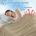 thumbnail image 3 of Brown Farmhouse Cooling Blanket,Lightweight Breathable Summer Throw Blanket with Double Sided Cold Effect,Vintage Country Monochrome Textured Picnic Blankets Bed Sheet for Hot Sleepers 50"x60", 3 of 8