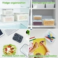 thumbnail image 4 of Koudindg Fruit Storage Containers for Fridge, 6 Pcs Produce Saver with Colander for Rinsing, Berry Containers Lettuce Keeper Refrigerator Organizers Airtight Food Storage with Lid, 4 of 9