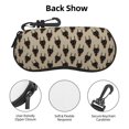 thumbnail image 3 of Bingfone Cute Black Dog Print Sunglasses Case Portable Travel Zipper Eyeglasses Case With Hook, 3 of 6