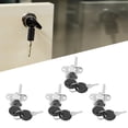 thumbnail image 2 of LHCER Security Drawer Lock,Drawer Lock,4Pcs Zinc Alloy Cam Lock for Drawer Office Triple Cabinet Desk Hardware Accessories, 2 of 8