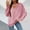 Pink, variant on WXLWZYWL Womens Sweaters Winter Solid Sweater Tops for Women Casual Cozy Crewneck Sweaters Trendy Comfortable Long Sleeve Blouses