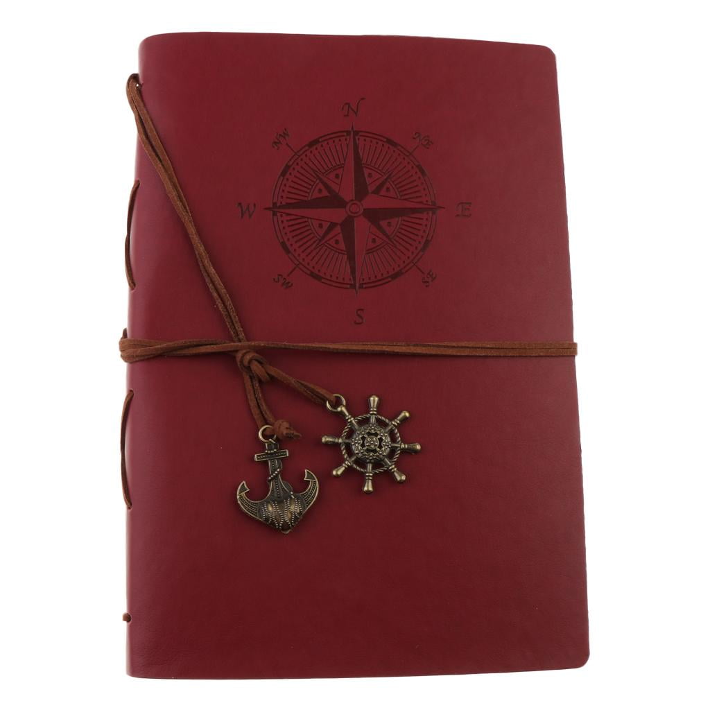 Axioma Retro Leather Cover Loose Leaf Blank Notebook A5 Journal Writing Notebook for Rose