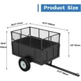 thumbnail image 2 of Utility Trailer, Heavy Duty ATV Trailer, 750lbs 17 Cubic Feet Lawn Mower Trailer, Yard Garden Trailer with Removable Sides, ATV Dump Trailers Pull Behind for Lawn Mower Tractor, 2 of 7