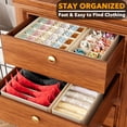 thumbnail image 4 of Organizador de cajones SpaceAid, ropa interior, paquete de 4 unidades, color beige, 4 of 6