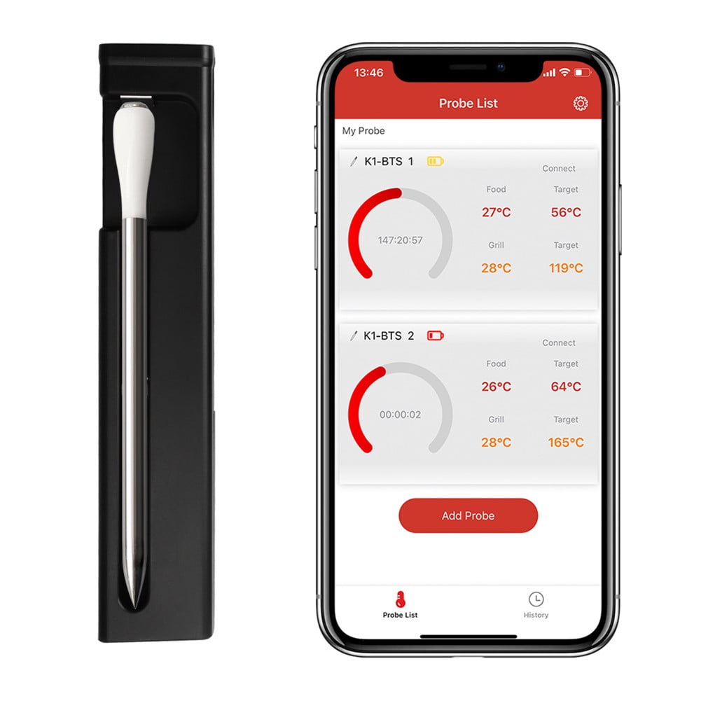 Smart Meat Thermometer with Bluetooth compatible for Grill Kitchen BBQ Walmart